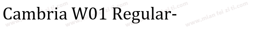 Cambria W01 Regular字体转换